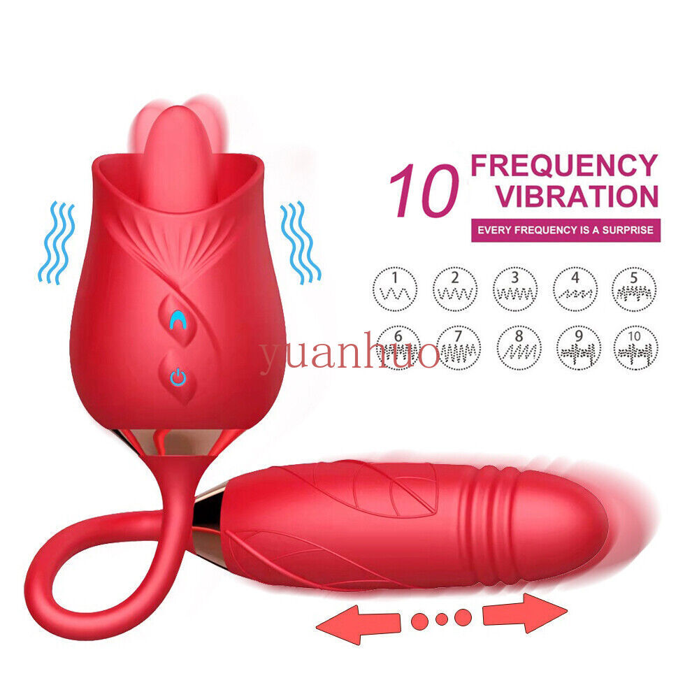 10-Speed-Rose-Female-Anniversary-Female-Gift-Massage-Tongue-Licking-Powerful-US