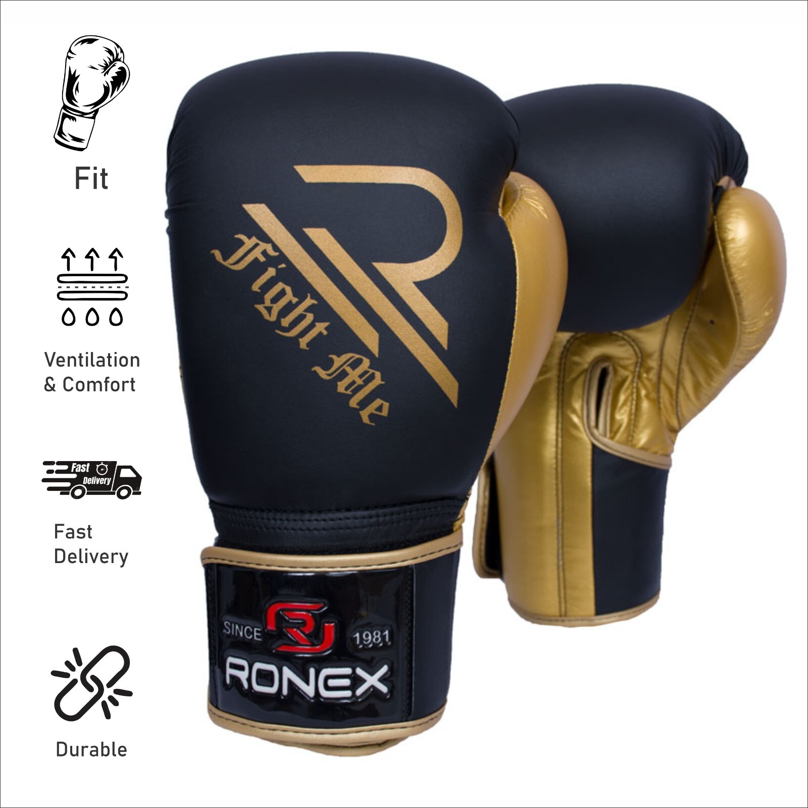 Professional Heavy Duty Boxing Gloves Durable Synthetic Leather Comfort Fit