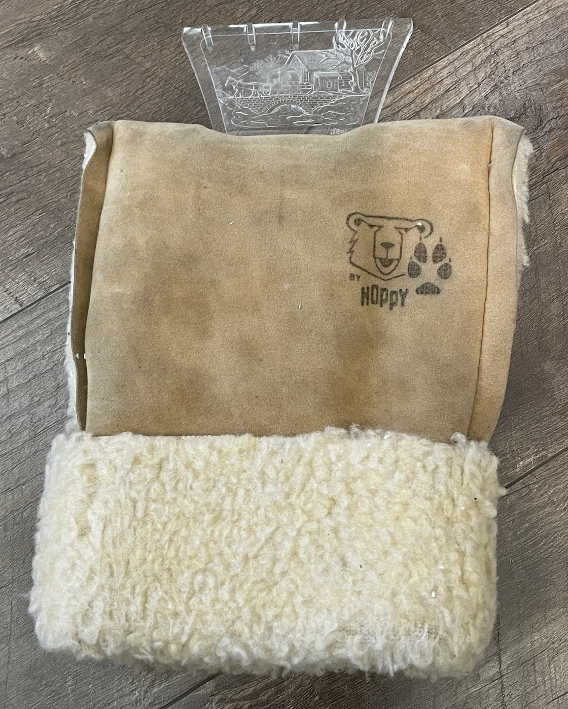 The Bear Paw Ice Scraper by Hoppy with Leather Warmer and decorative Ice Scraper