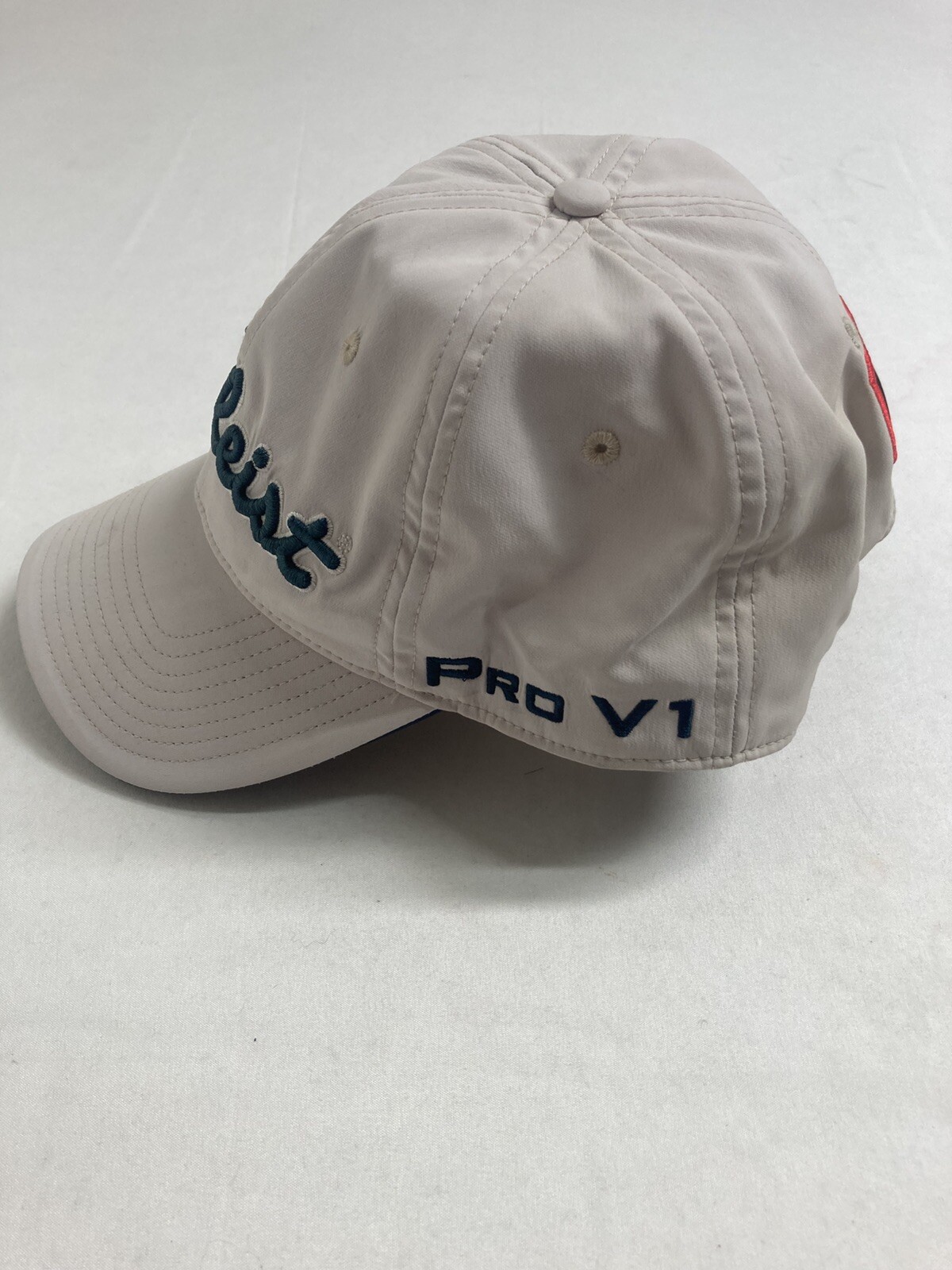 Titleist Pro- V1 Footjoy Golf Hat Beige Strapback