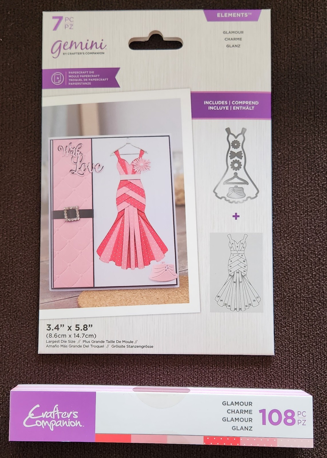 Crafters Companion Gemini -Iris Folding- Die, Template & Paper Set, Glamour