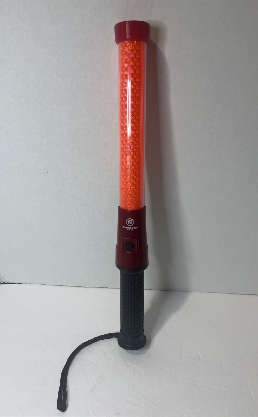 Railhead Gear KE-SLB41 Red LED Safety Flare Baton Light w/ Lanyard Dual Button
