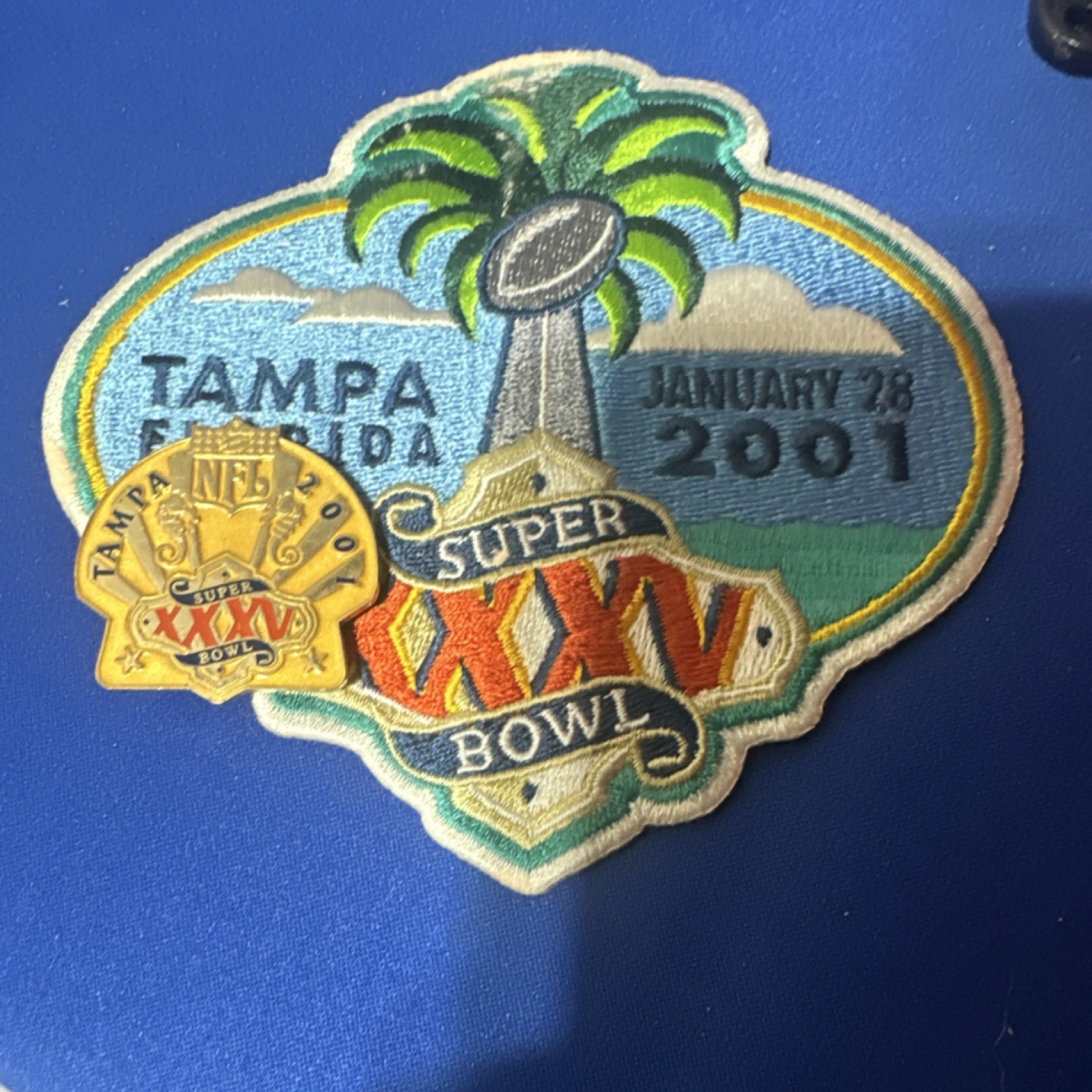 Super Bowl XXXV 2001 Tampa Florida Vintage Football Patch