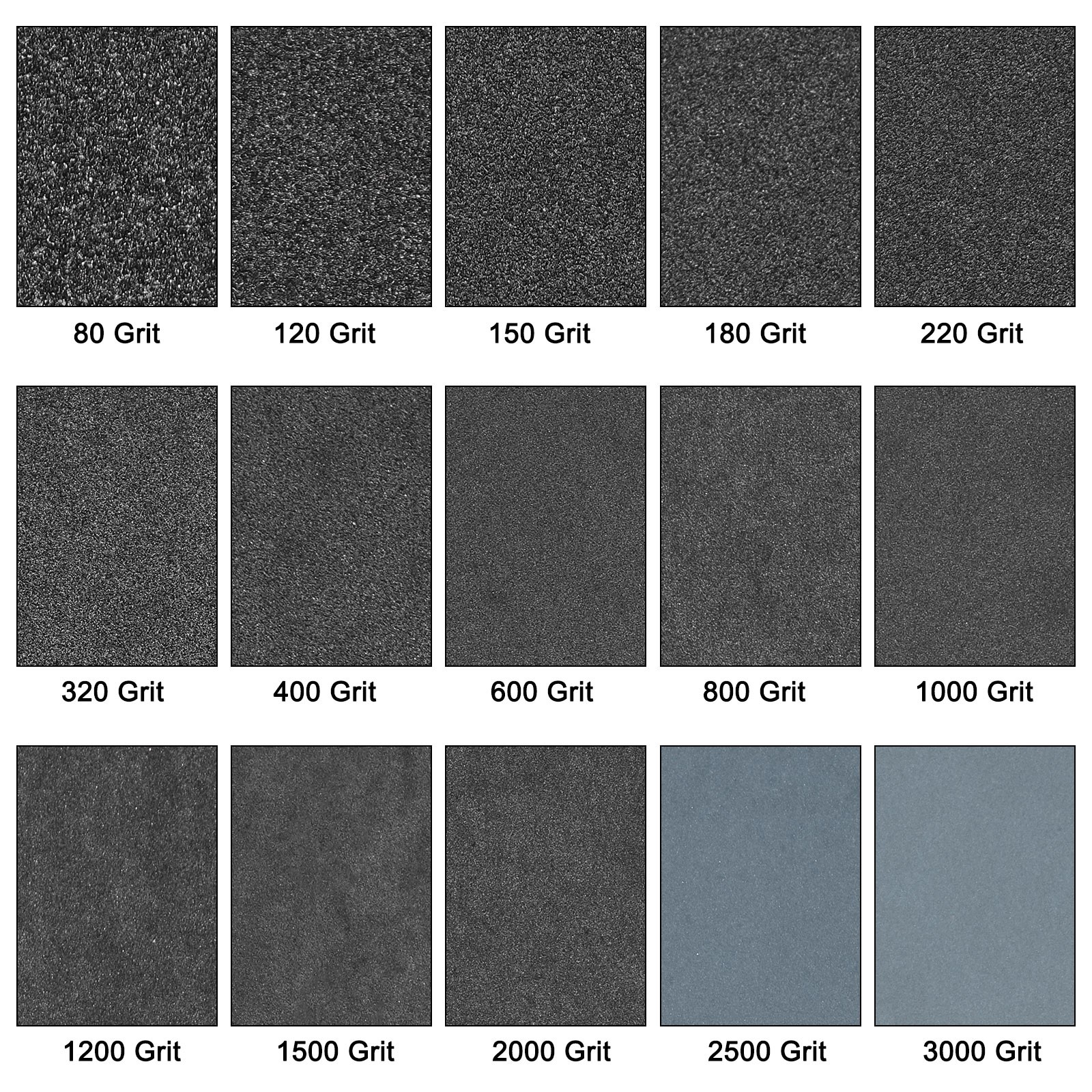 50pcs Sandpaper 1200 Grit Waterproof Backing Abrasive Wet Dry Sanding Sheets
