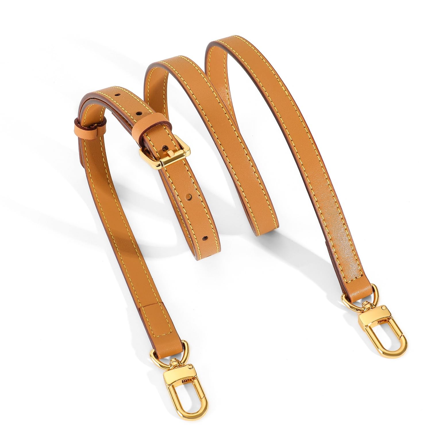 RYYXZXL Adjustable length 43 - 52 inches, Apricot Yellow-width: 0.6 in