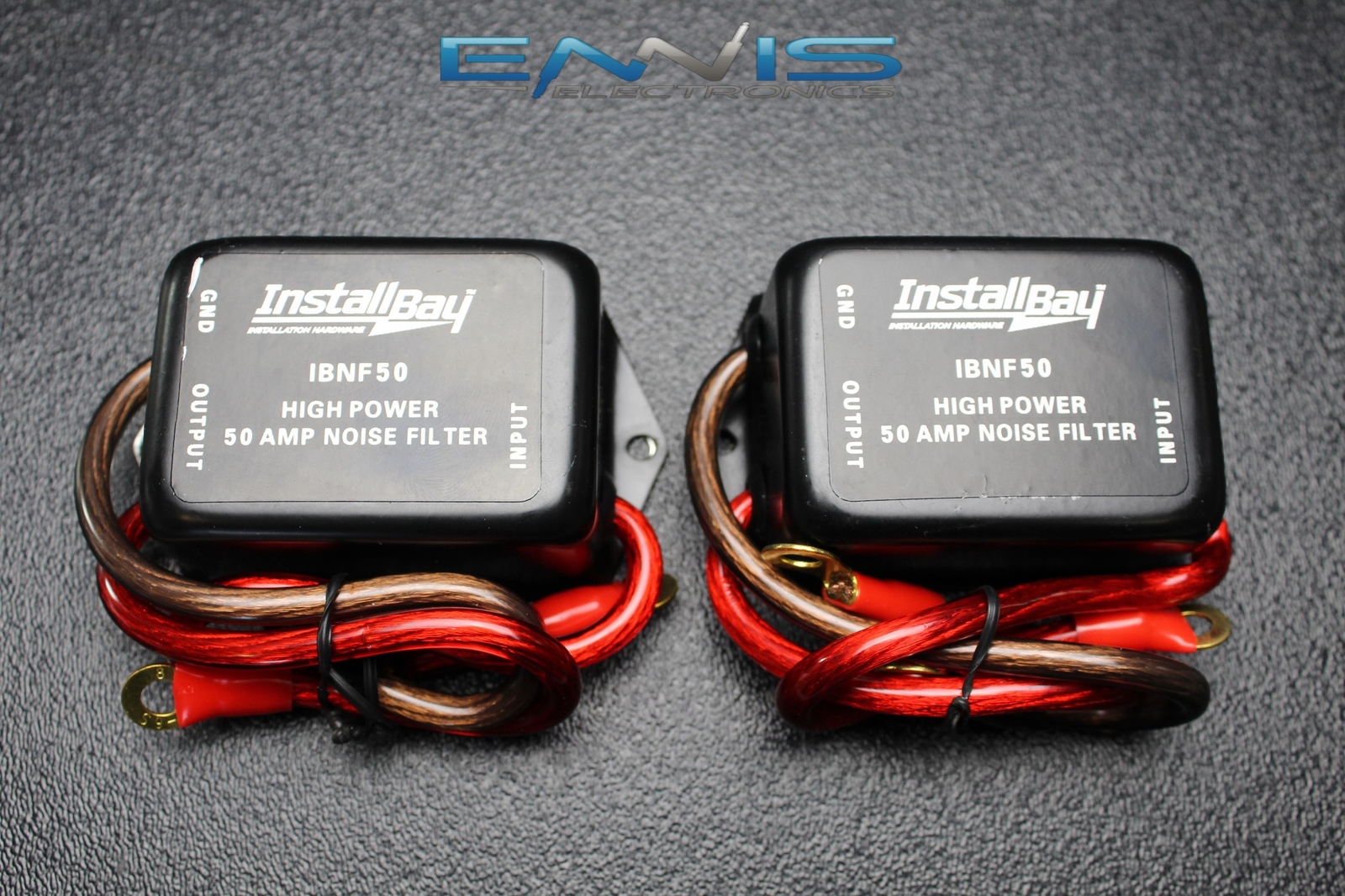 2 NOISE FILTER 50 AMP 12V HUM ENGINE SUPPRESSOR AUDIO CAR POWER WIRE IBNF50