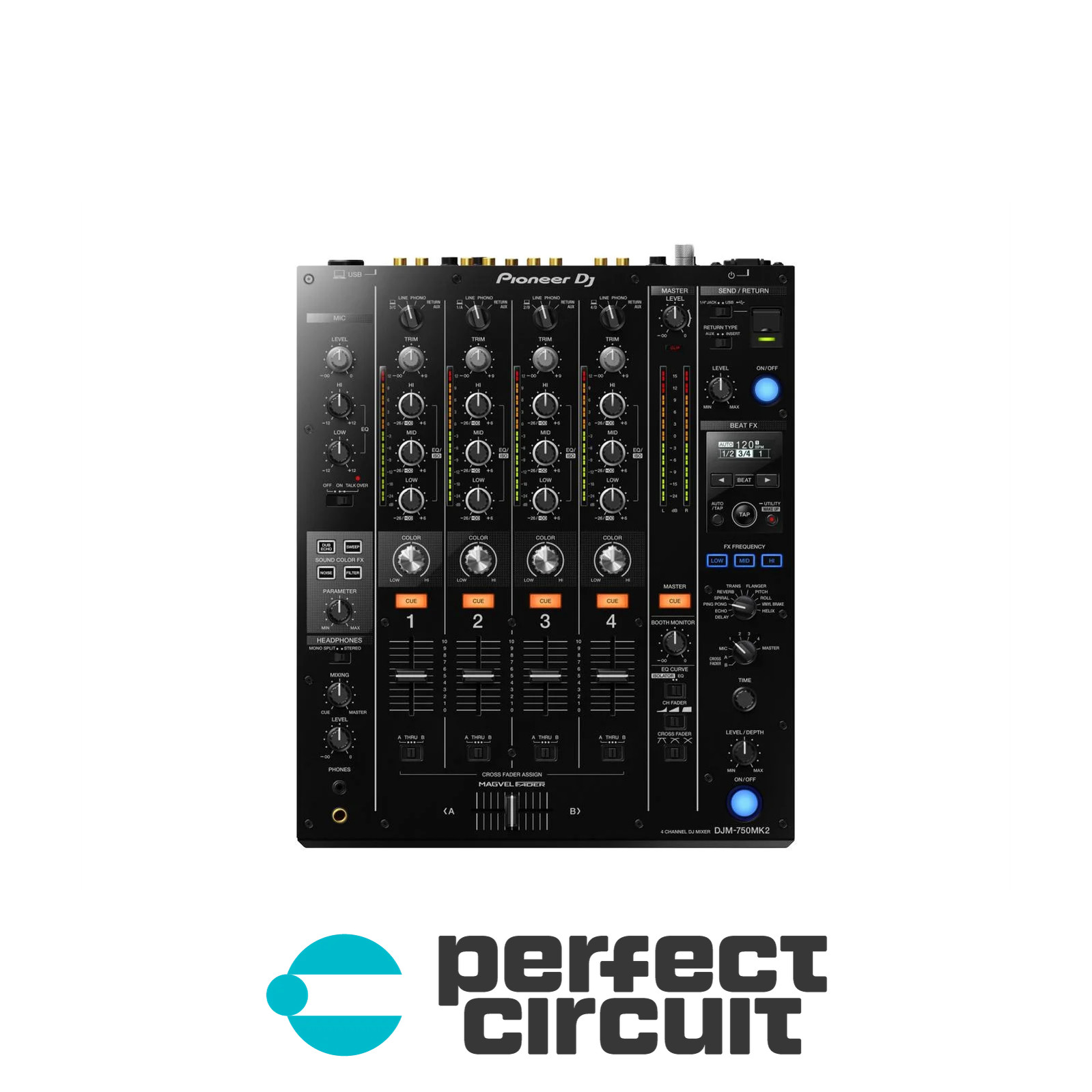 Pioneer DJM-750MK2 4-Chanel Digital DJ Mixer DJ MIXER - NEW - PERFECT CIRCUIT