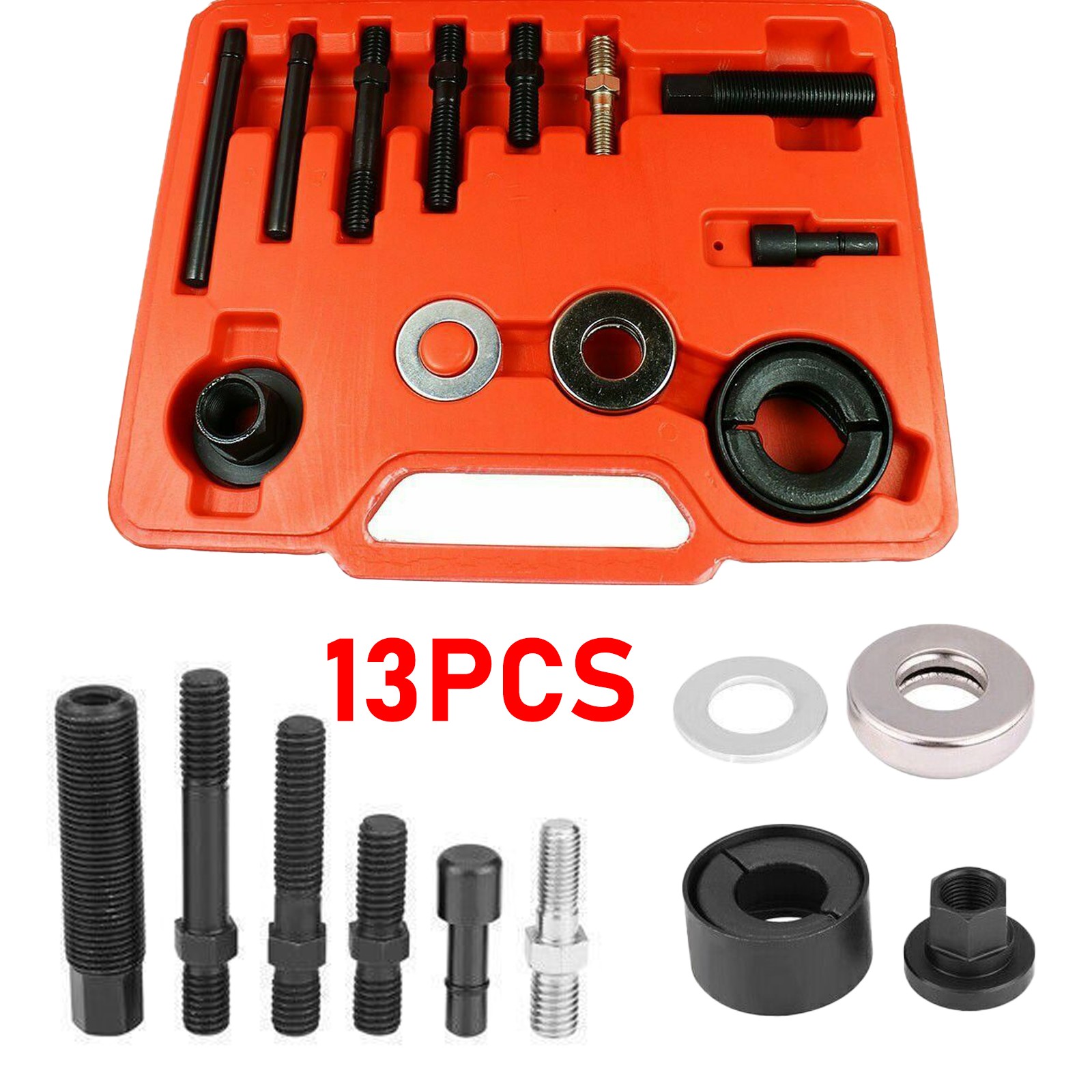 13 PCS Pulley Puller and Installer Power Steering Pump Remover Alternator Kit