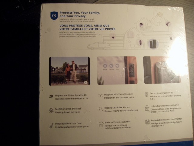 EUFY S330 VIDEO SMART DOOR LOCK Wi-Fi CAMERA DOORBELL FINGERPRINT KEYLESS UNUSED