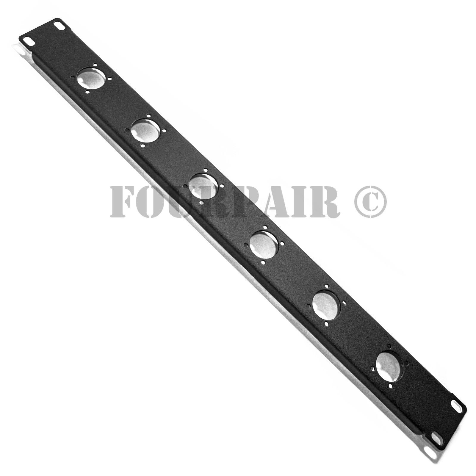 6-Hole 1U Audio Rack Panel Chassis Mount for Neutrik D Size XLR 1/4" TRS SPEAKON