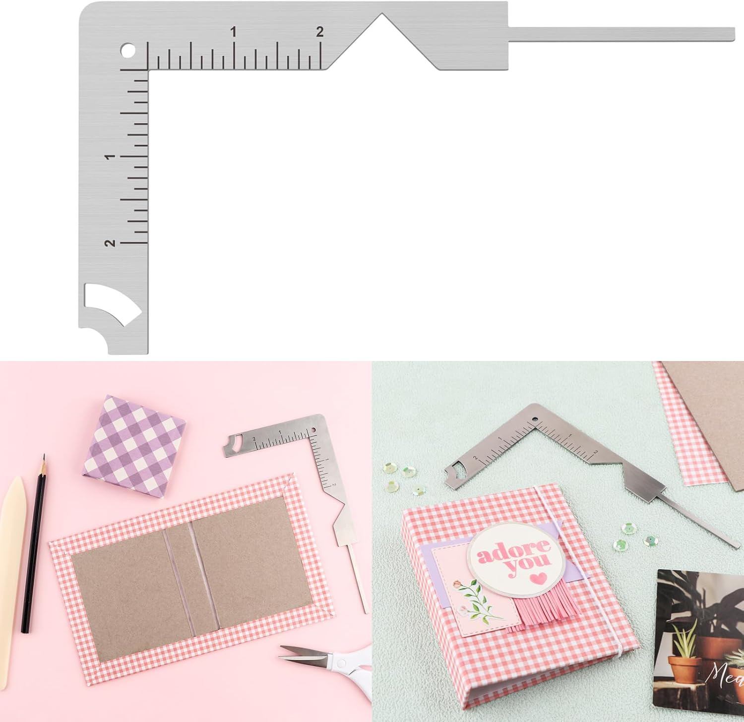 5-In-1  Cover Maker - Sturdy Chipboard Covers, Bookbinding Ruler & Stainless Ste
