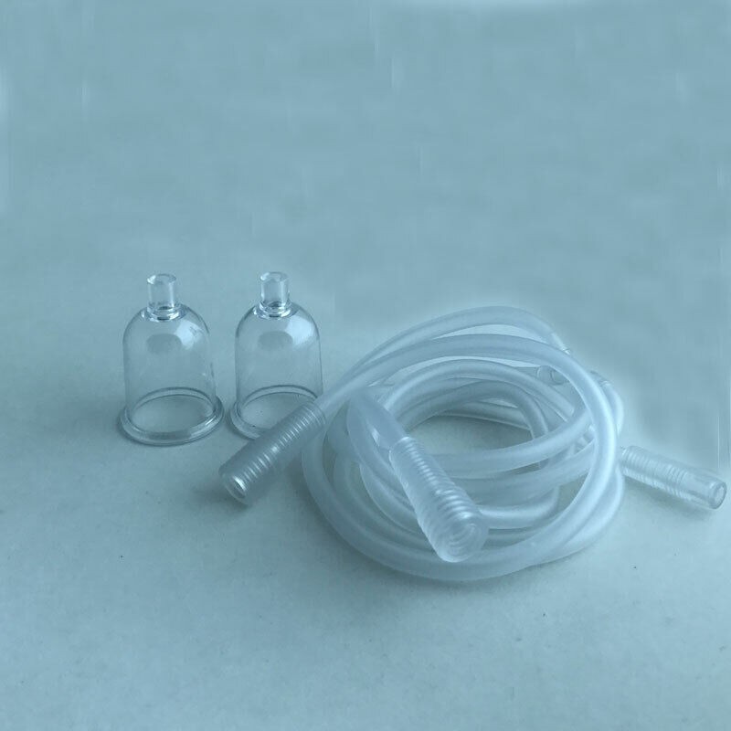 1Pair 4.5 cm Vacuum Cupping Cups Replacement With Pipe For Vacuum Spray Machine