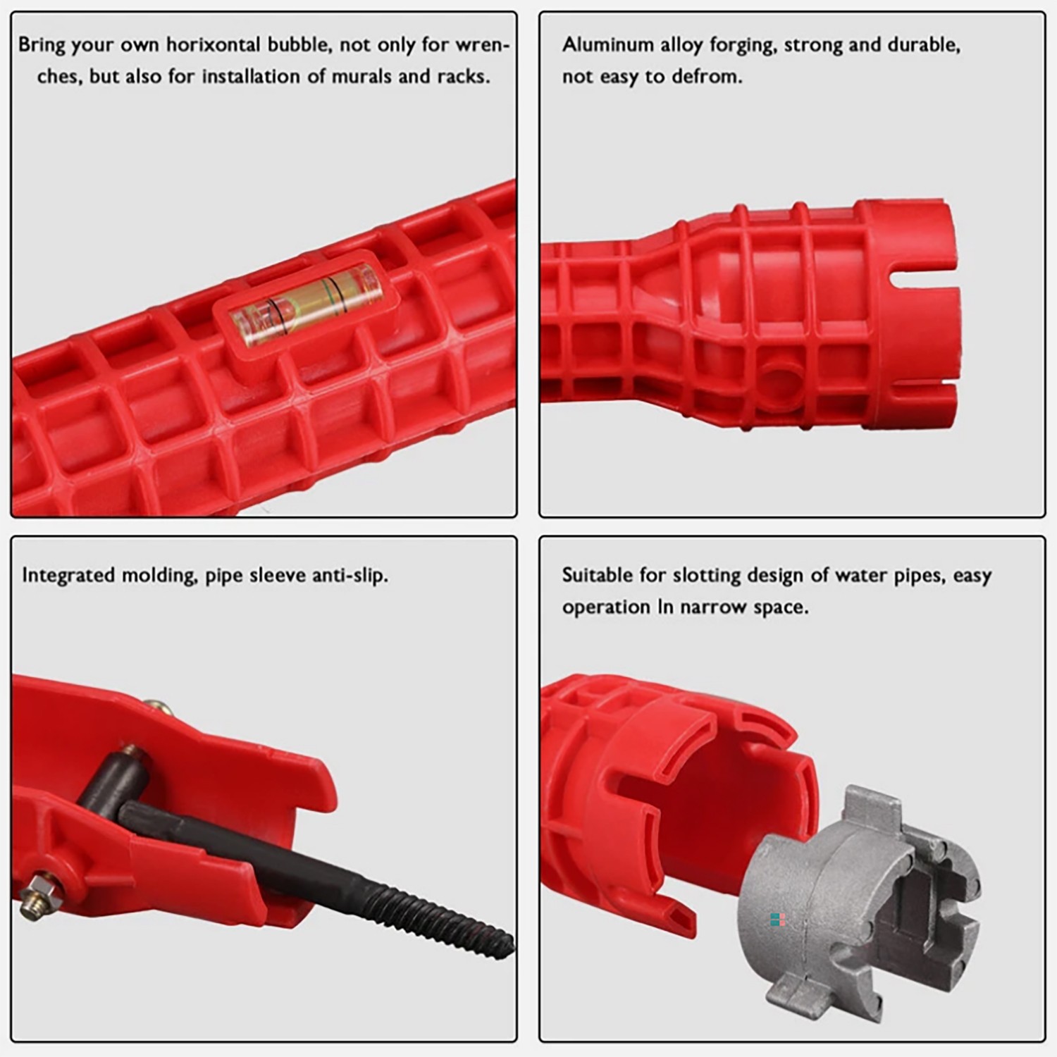 Faucet Sink Installer 8 in 1 Multi Tool Pipe Wrench Plumbing for Kitchen Bathroo