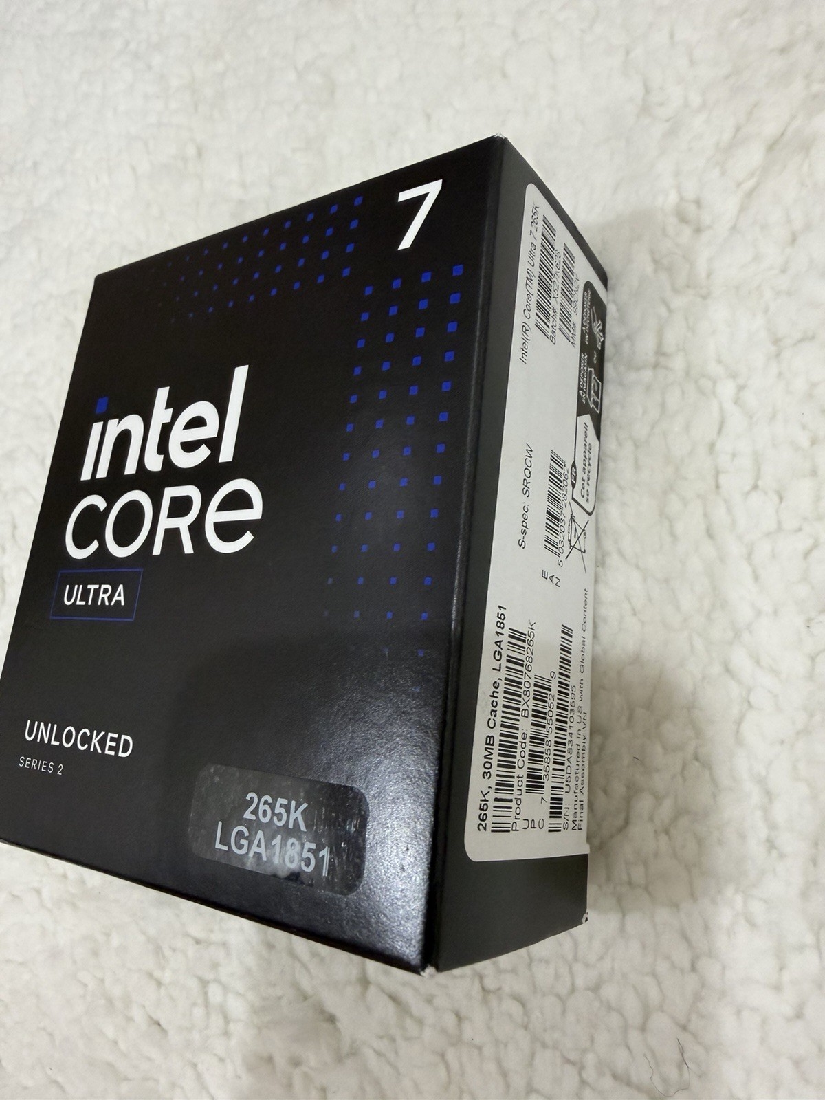 Intel Core Ultra 7 265K Unlocked 20-Core CPU LGA1851 BX80768265K Brand New
