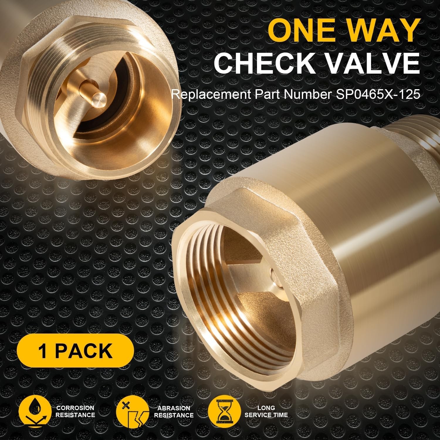 1-1/4" Brass One Way Check Valve NPT for Well Pump Irrigation Water System