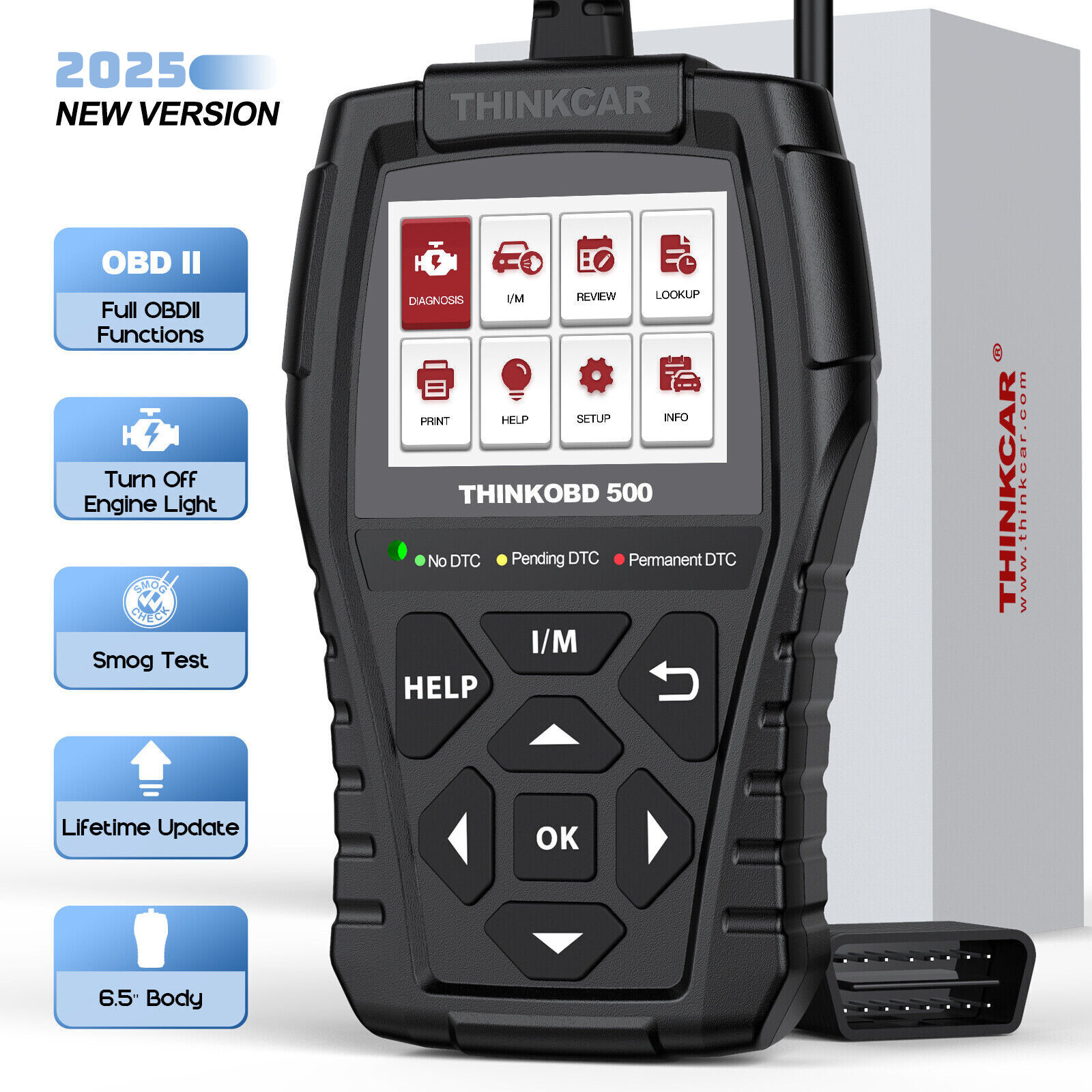2026 THINKOBD 500 OBDII Code Reader EOBD Car Check Engine Fault Diagnostic Tool