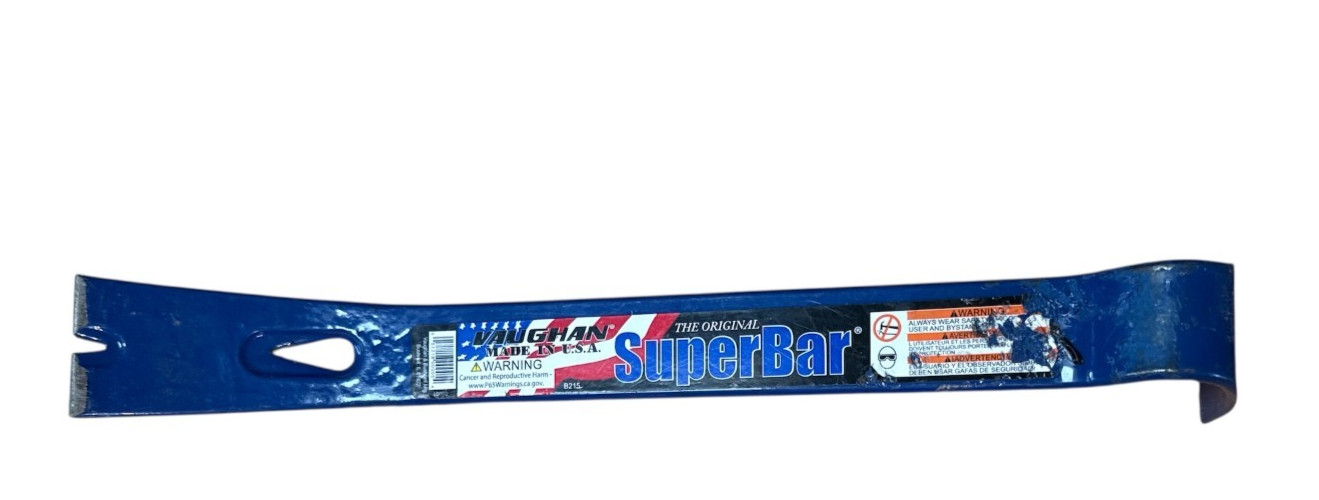 Vaughan B215 Flat Pry Bar,Rocker-Head,15 In