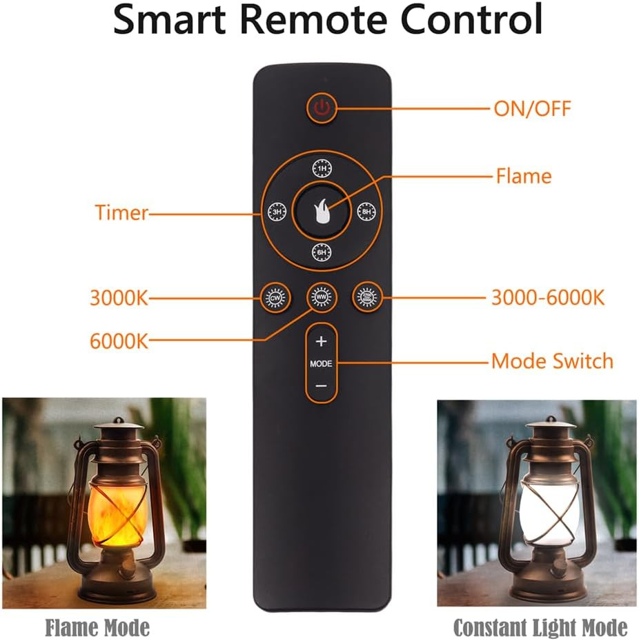 USB Rechargeable Lanterns 2 Pack with Remote Control 4 Modes Lights | Vintage Ha