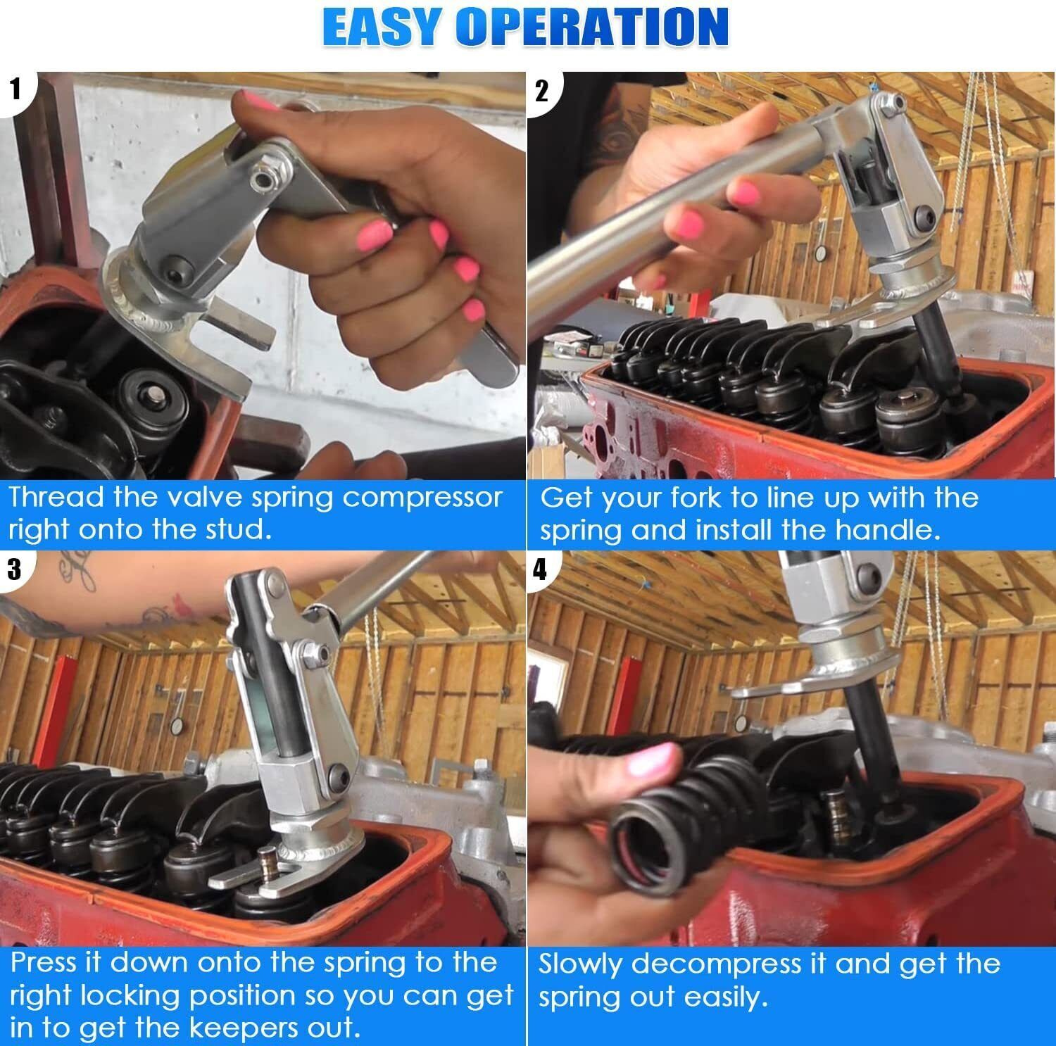 66784 Stud Mount Valve Spring Compressor Remove for all 3/8" & 7/16" Rocker Stud