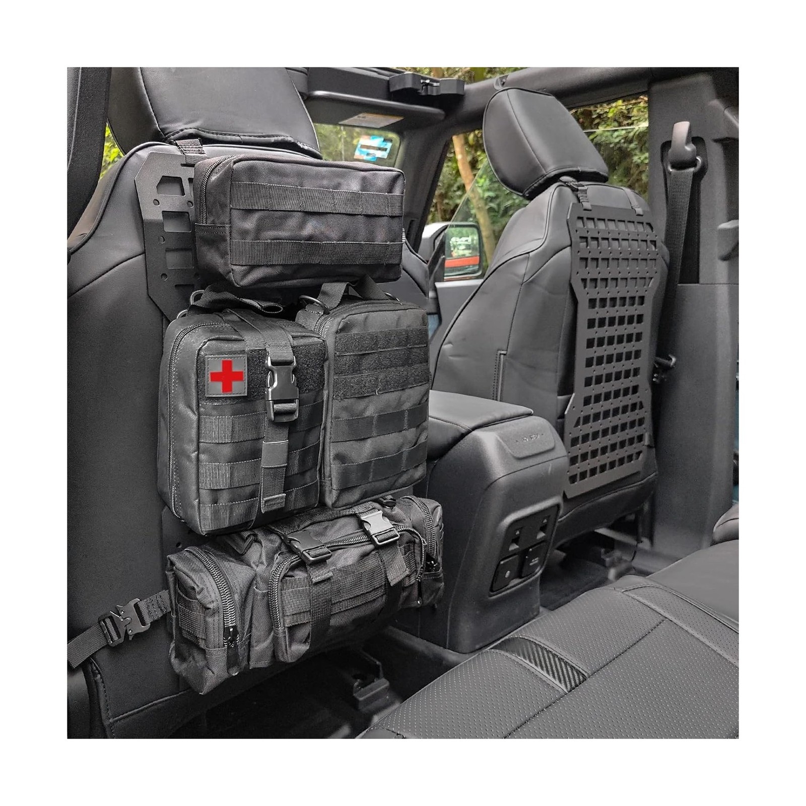 MAIKER 2pcs Tactical Seat Back Molle Panel Compatible with 2021-2025 Ford Bro...