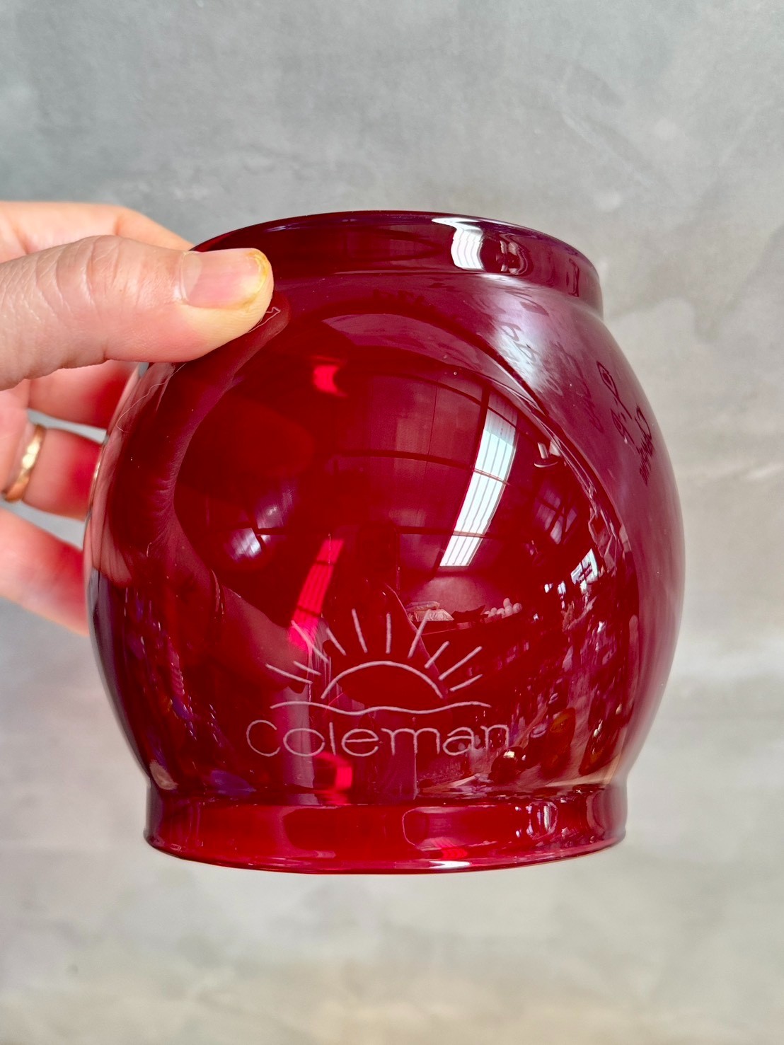 Glass Globe for Coleman 200a 202 242 249 Lantern ruby red color (New Version)
