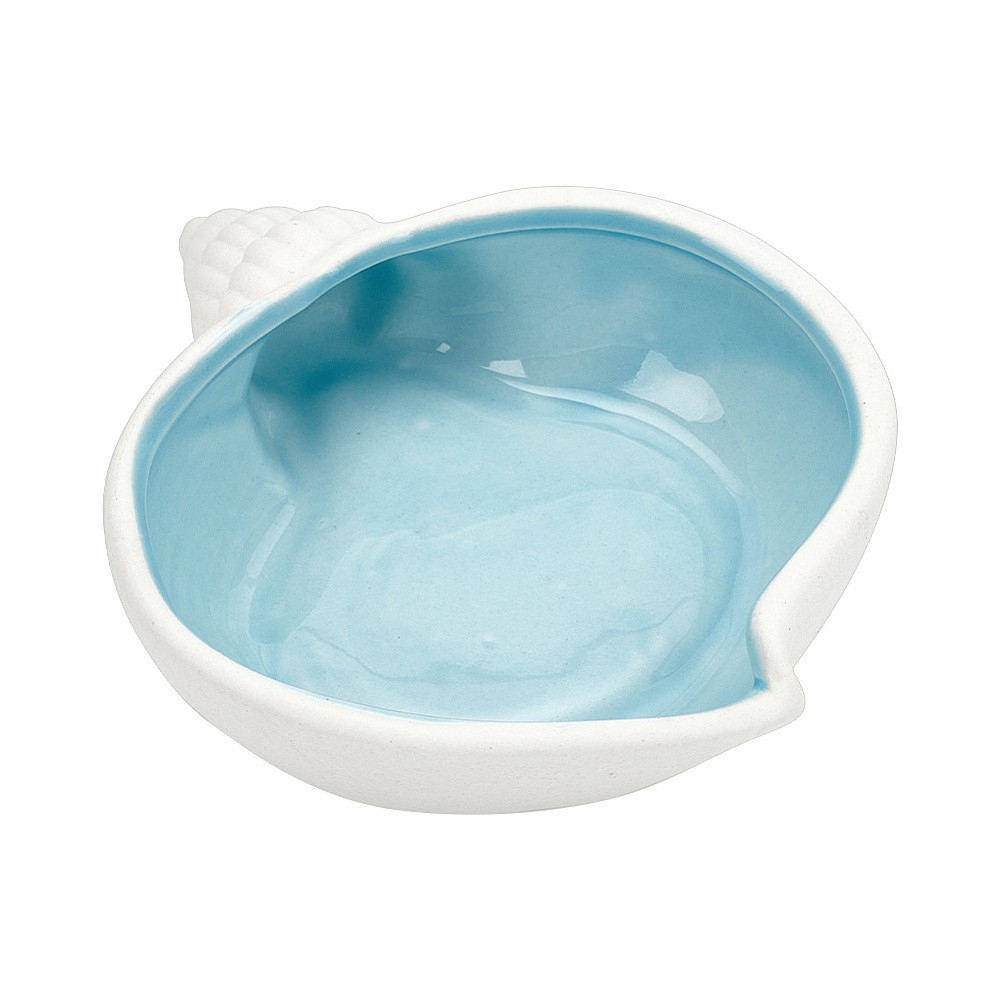 1pc Porcelain Ashtray tions Home Office Tabletop tion Conch Shape Light Blue