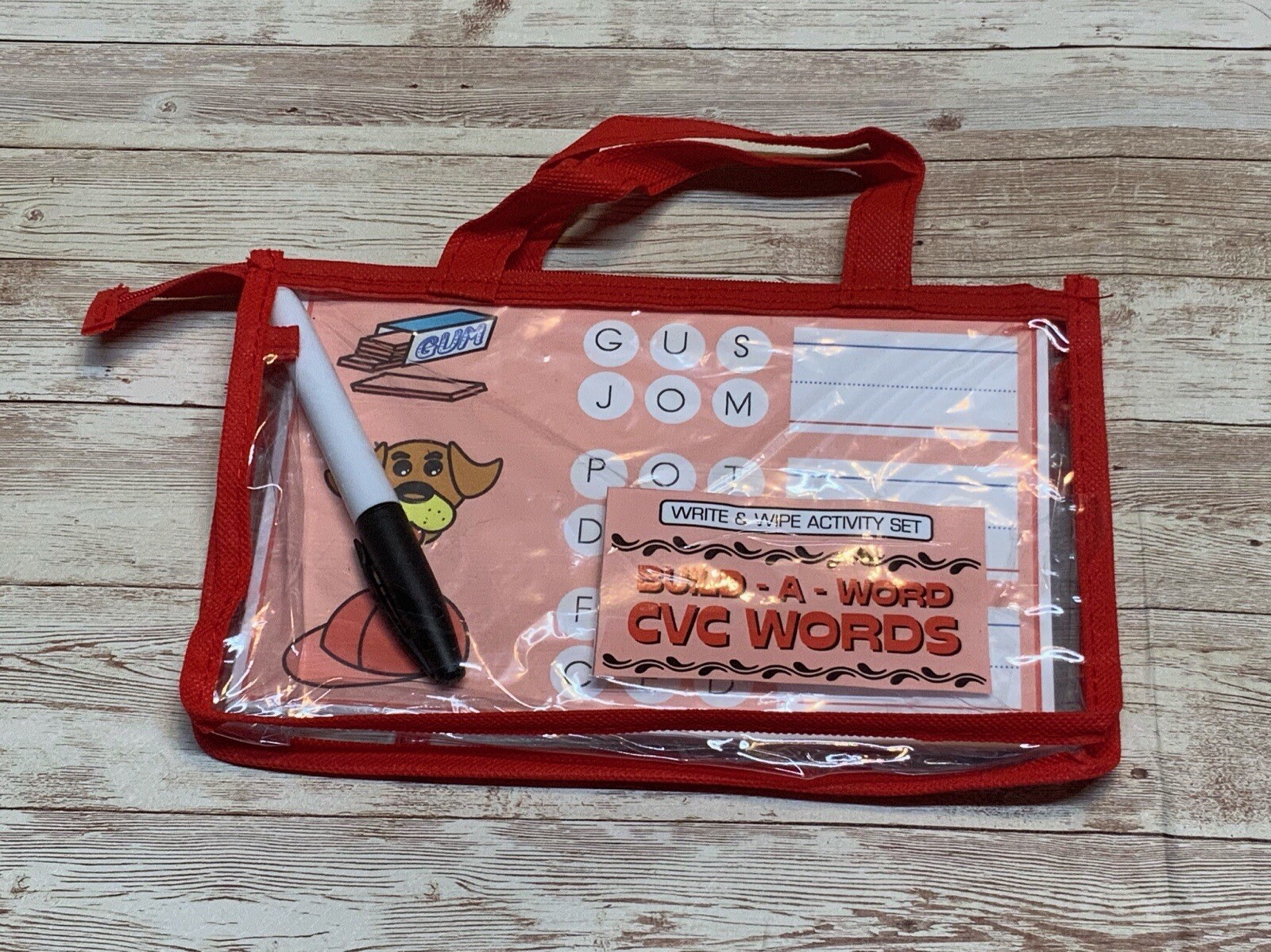 Write & Wipe Activity Set - Build A Word CVC Words - Learning Center