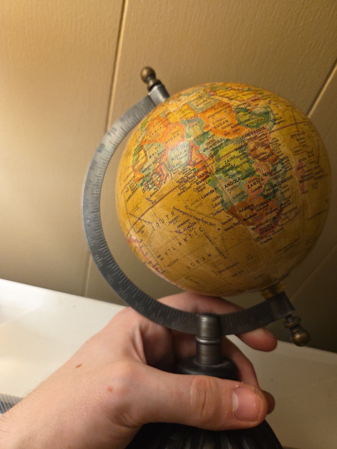 Table Top World Globe Decorative Desk Decor Tabletop Display 10"