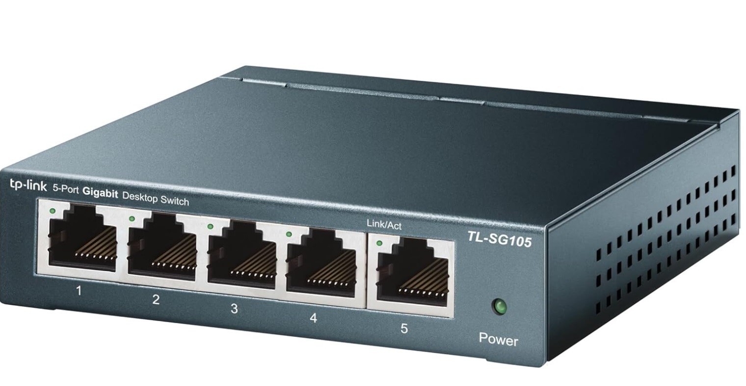 TP-Link TL-SG105, 5 Port Gigabit Unmanaged Ethernet Switch, Network Hub, Ethern