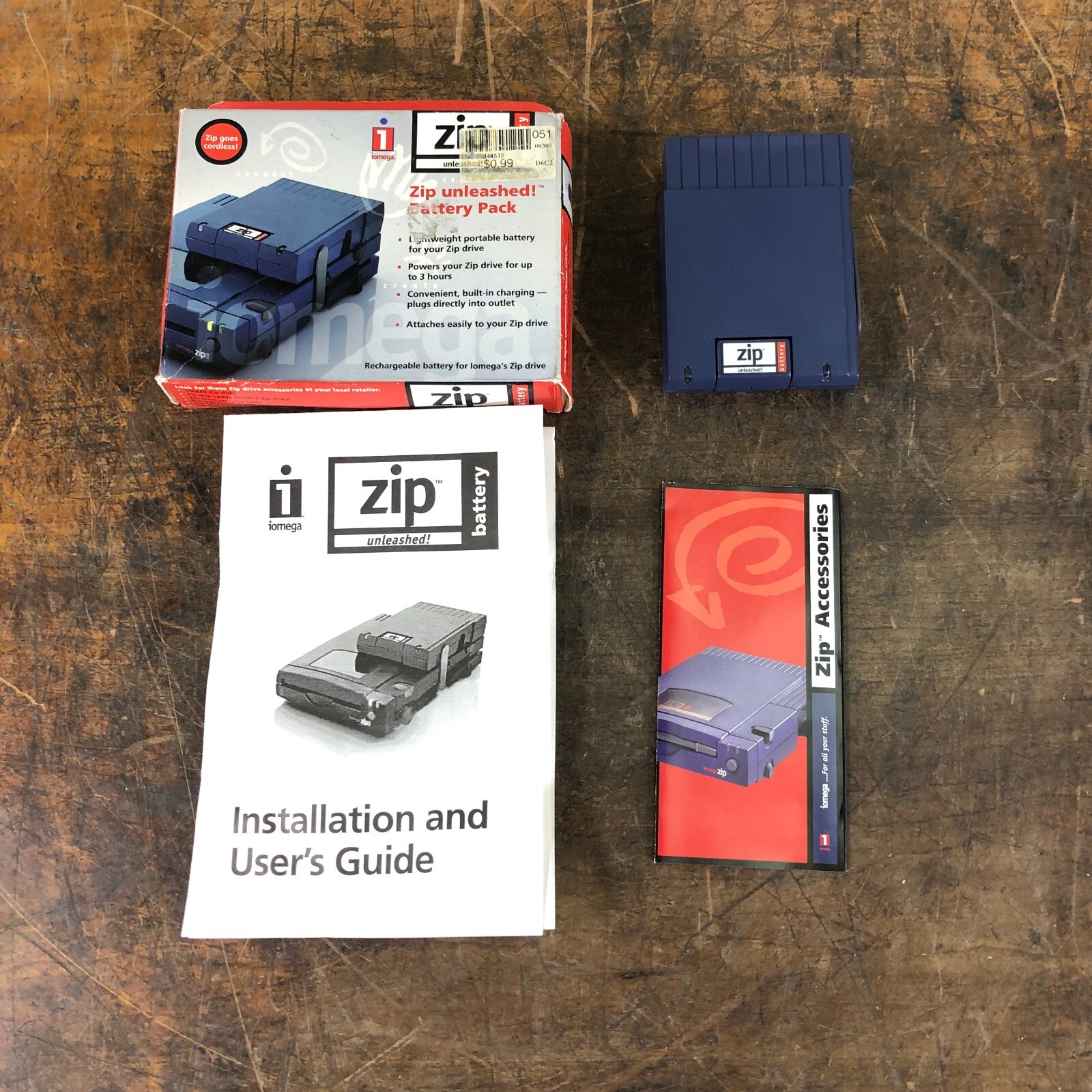 Iomega Zip Unleashed! Battery Pack Power Supply for Zip Disk Drives in BOX