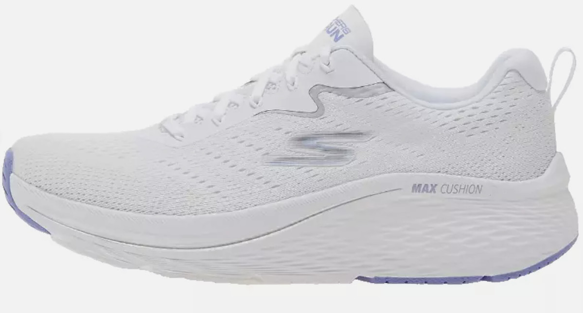 Skechers Womens Max Cushioning Elite 2 LEVITATE Athletic Shoes White/Lavender