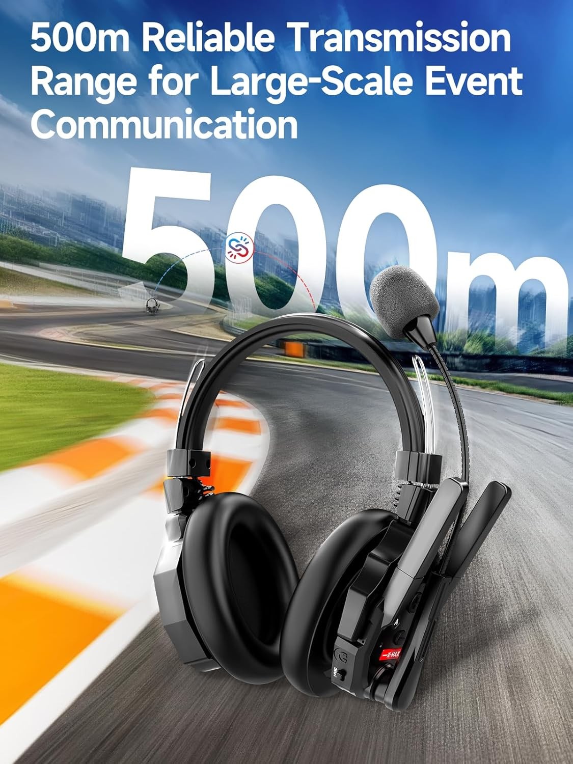 SYNCO XTALK XMAX5 Wireless Intercom Headset System 500m/1640ft Dual Ea5Pcs/Set