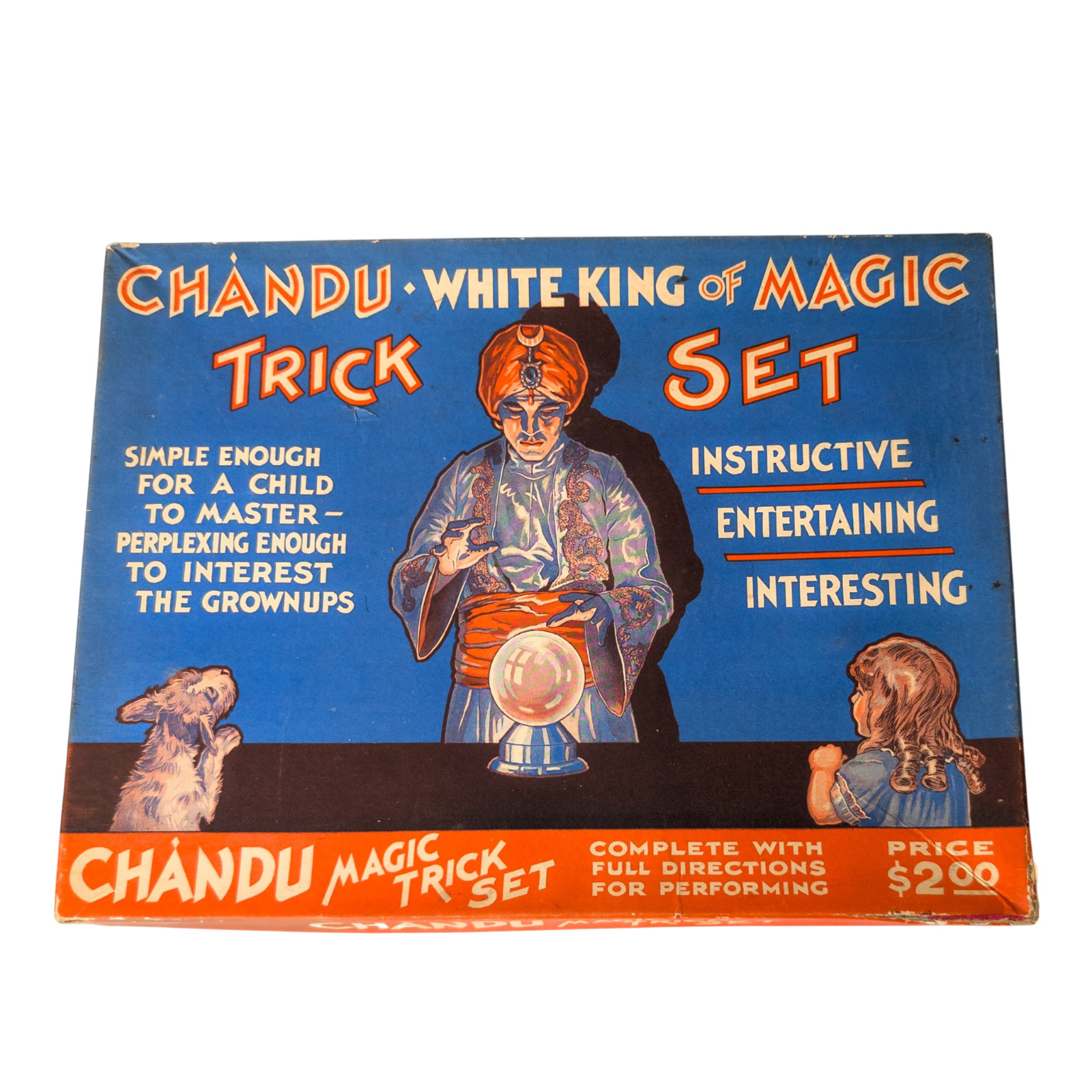 Vtg Rare 1930s Chandu the White King of Magic Trick Complete Box Set Magician