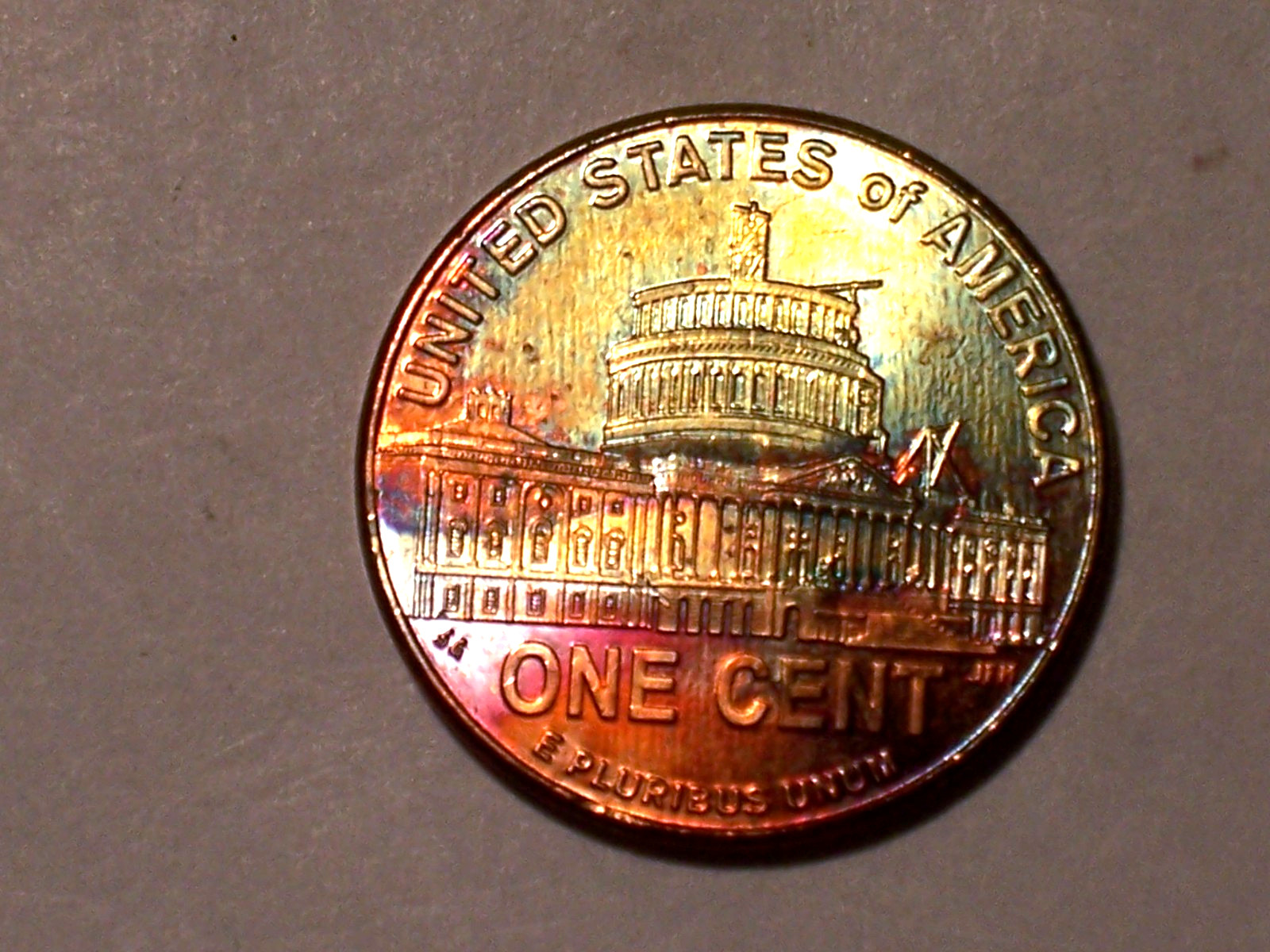 2009-P  @  Rainbow" White House LP#4  Lincoln BICENTENNIAL penny.! *From roll*