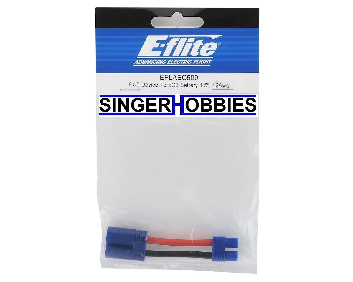 E-flite EFLAEC509 EC5 to EC3 Connector Adapter 12AWG (EC5 Male to EC3 Female) HH