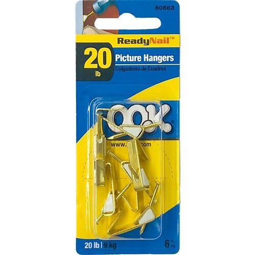 Lot of 4 Packs Ook Ready Nail Picture Hangers 6 Sets Per pk 20lbs 24Total 50583