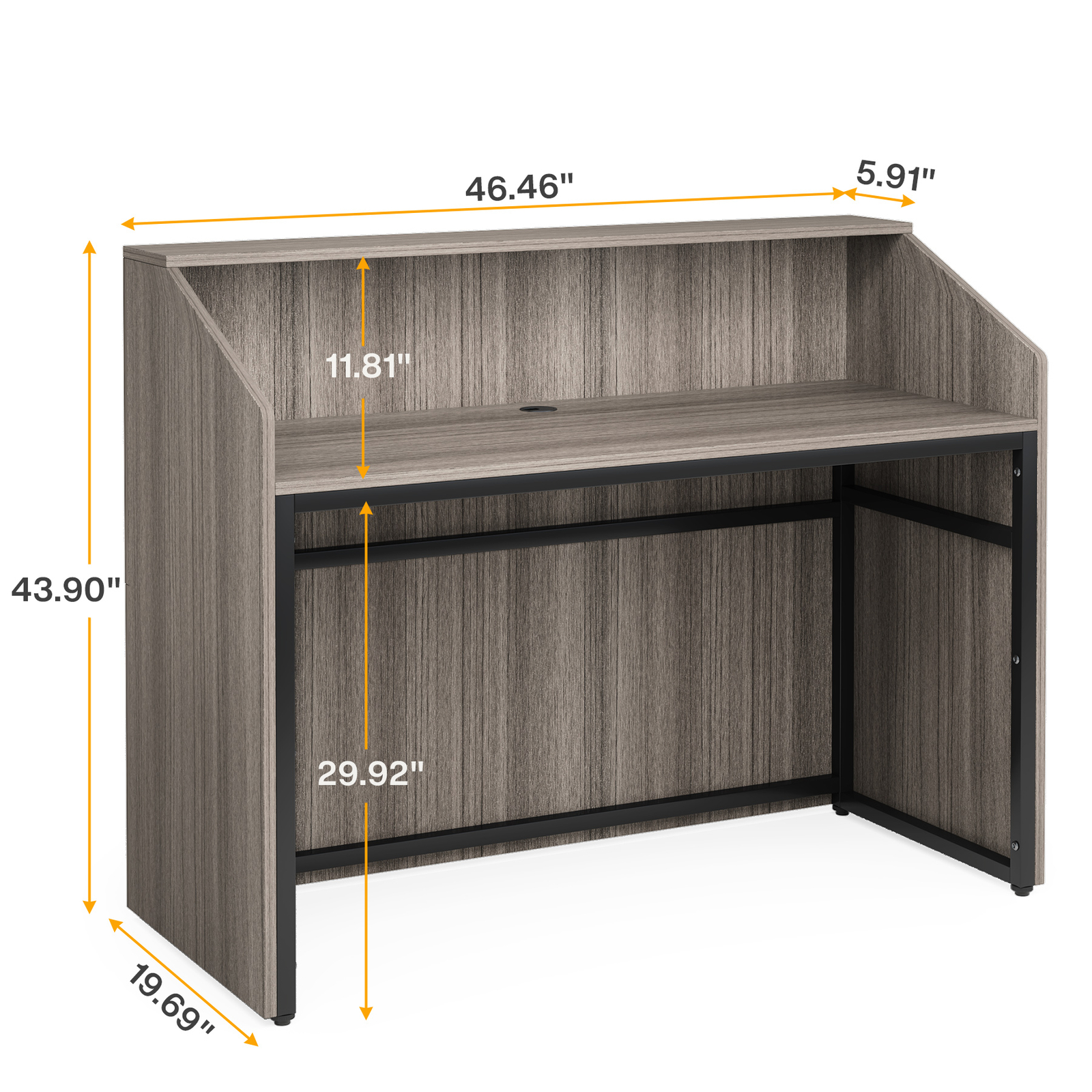 Tribesigns Reception Desk with Counter, Modern Front Desk Reception Room Table