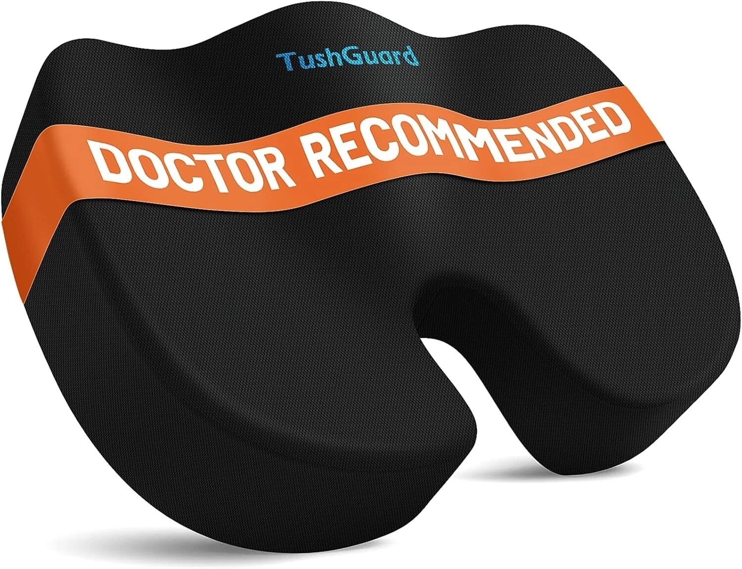 TushGuard Seat Cushion for Office Desk Chair, Memory Foam, Non-Slip, Cushion Bac