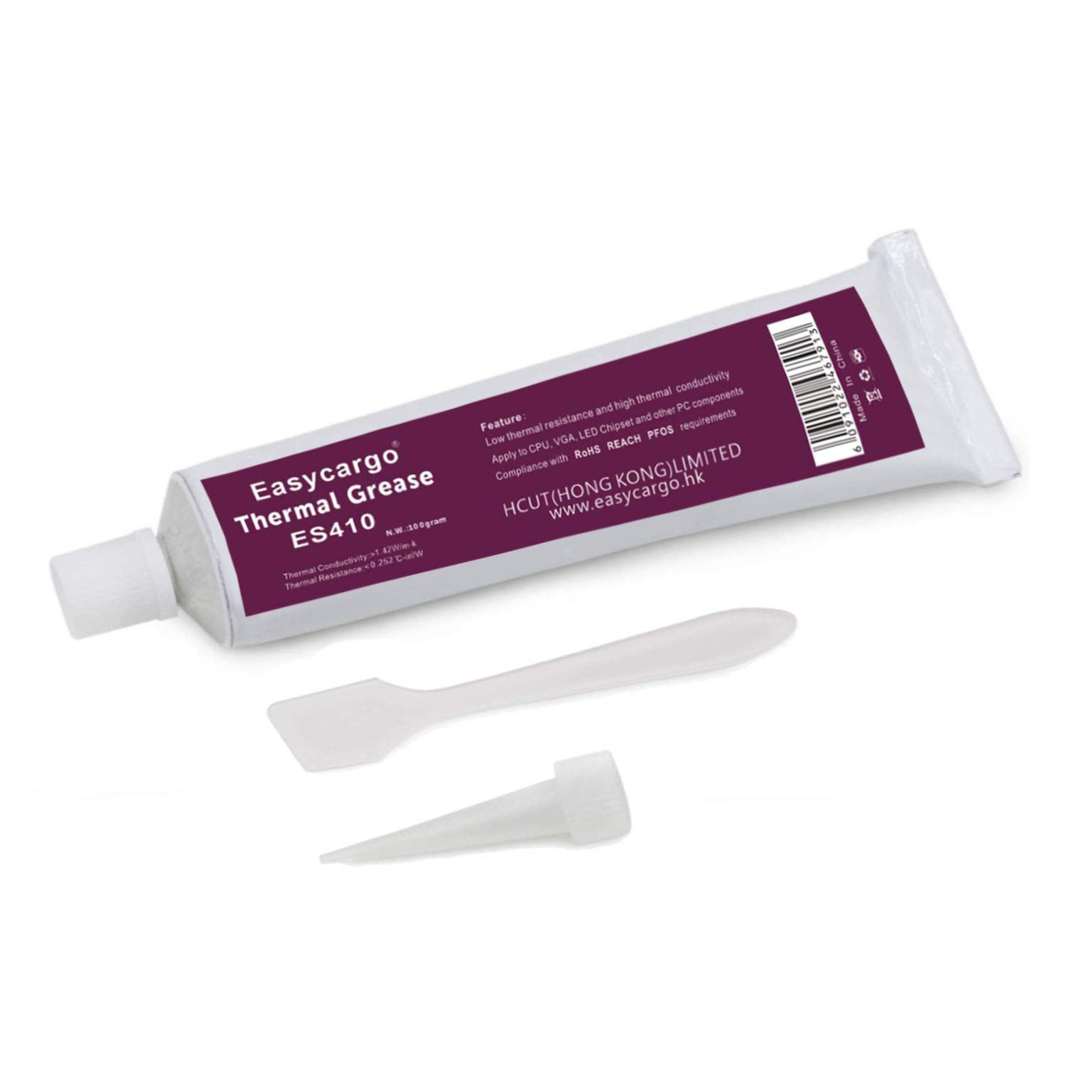 100g Thermal Paste Kit White Silicone Carbon Heatsink Compound for CPU GPU