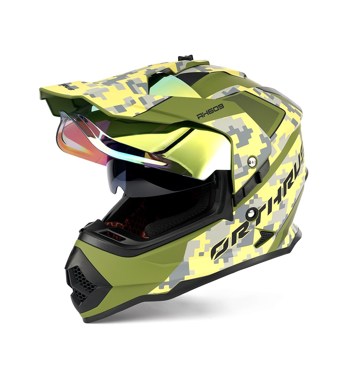 DOT Youth Dirt Bike Helmet Camo Motocross ATV Off-Road Full Face Dual Sport MTB