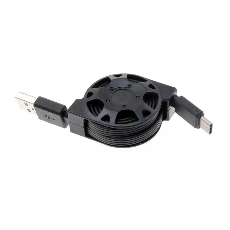 USB Cable Retractable Type-C Charger Power Cord USB-C for Cell Phones
