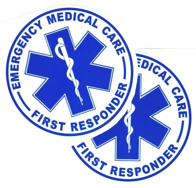 First Responder EMT Star of Life Stickers EMS Rescue Nurse Decal