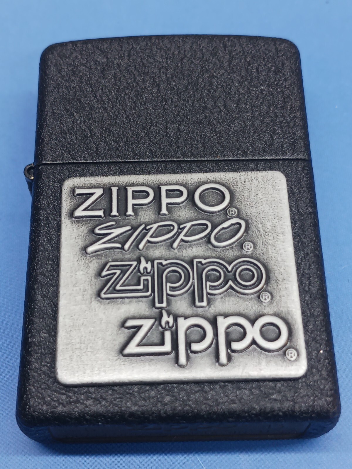 Zippo 363 Pewter Emblem Black Crackle