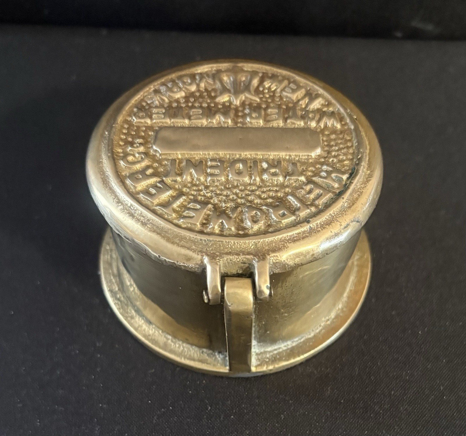 Metrometer Co. Trident Water Meter Lidded Brass Trinket Box