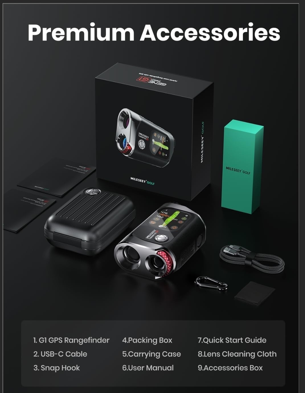 GenePro G1 Touchscreen & GPS Rangefinder with Slope, 43000+ Preloaded Courses, 1