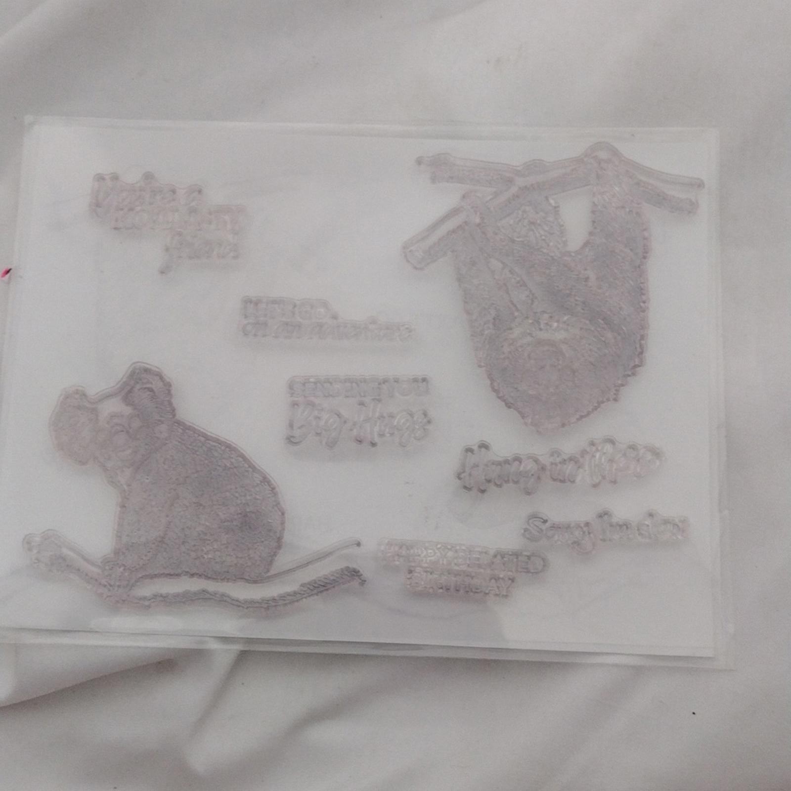 Bundle Of 6 Animal And Misc Clear Stamp Sets