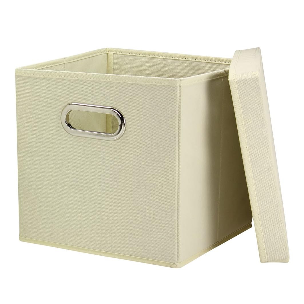 391 Decorative Storage Cube Set With Removable Lids | Natural | 2pack