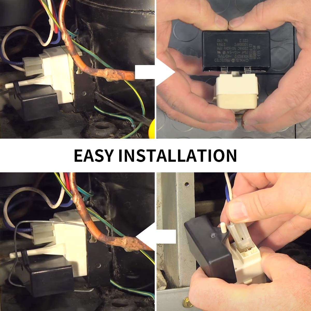Kenmore Frigidaire Refrigerator Compressor Relay Start and Overload and capacito