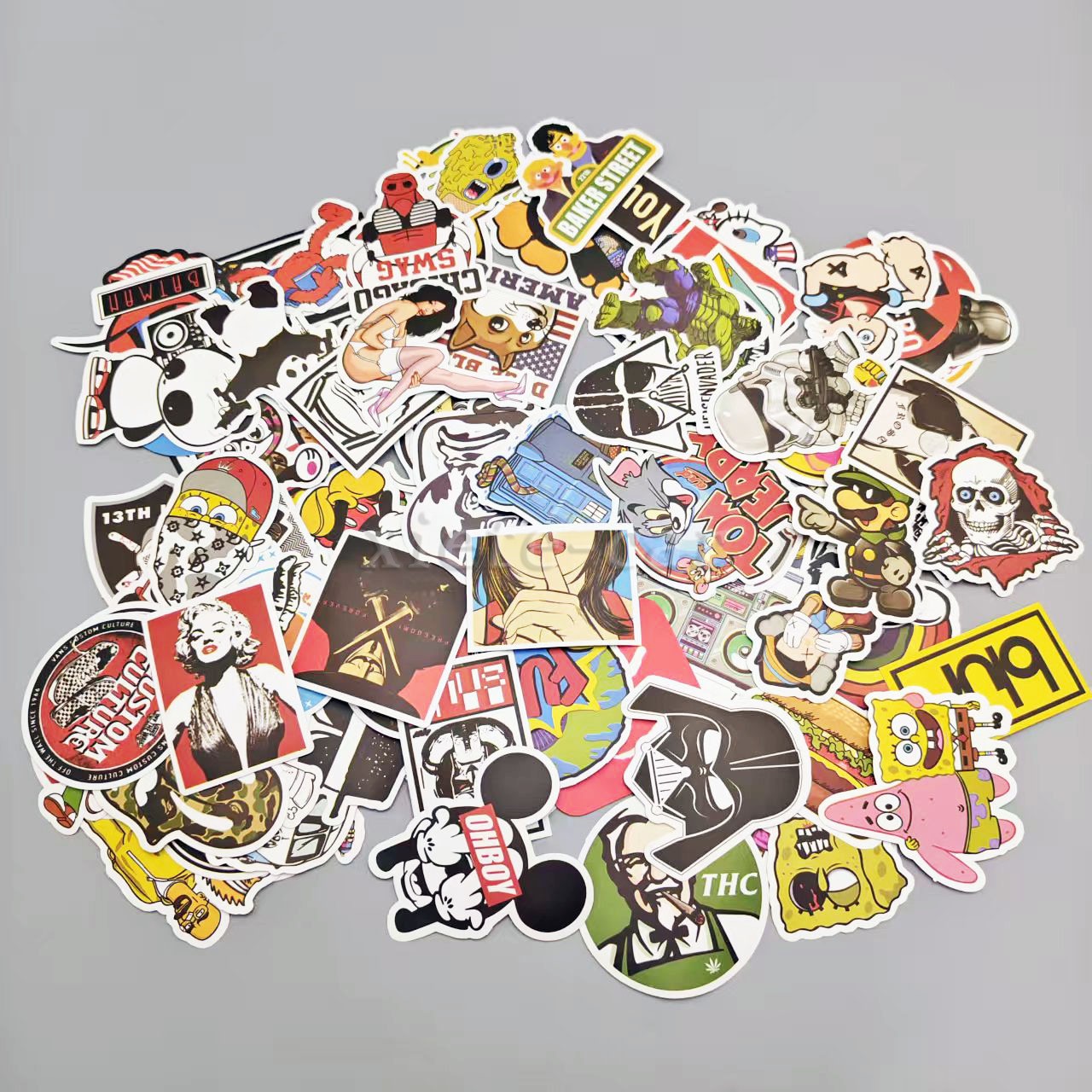 100X Skateboard Stickers Bomb Vinyl Laptop Luggage Decals Dope Sticker US STOCK
