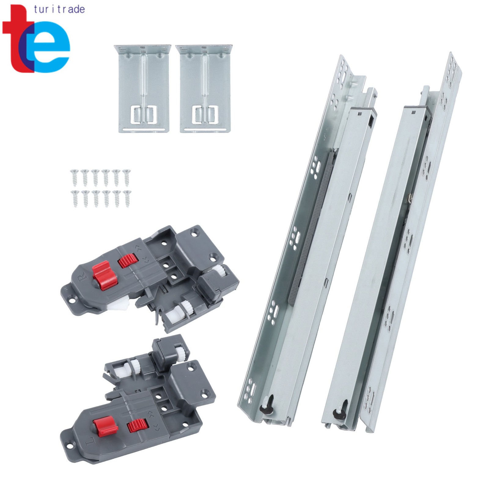 Full Extension Undermount Drawer Slides 18" 100LB Load Capacity